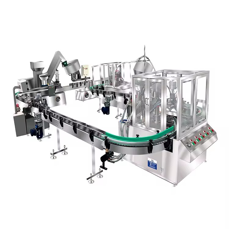 High Productivity High-Accuracy Full Automatic Engine-Driven Aerosol Oil Chemical Filling Crimping Production Assembly Line