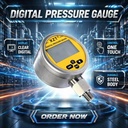 XY XZD80 80mm 400BAR NPT1/4 Thread LCD Display Gas Water Oil Manometer Intelligent Digital Pressure Gauge