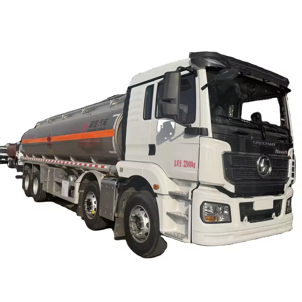 Shaanxi Delong 8x4 Aluminum Fuel Tanker Truck Suitable for Gasoline/Diesel/Crude Oil | Optional Stainless/Dispenser | LHD/RHD