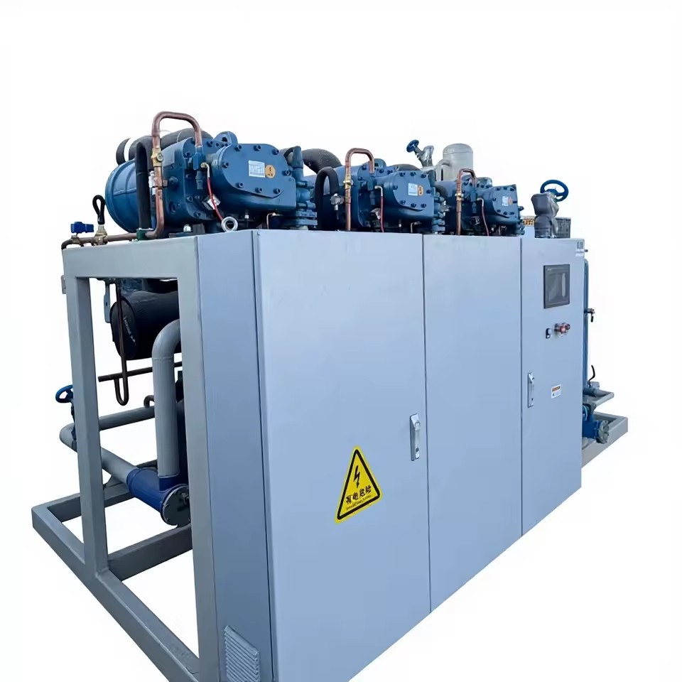 Fusheng Industrial Screw Compressor Unit Pump PLC Controlled Energy Saving Automatic Features Long Service Life Cold Room