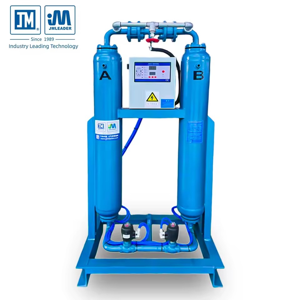 JM Energy Saving 3.8Nm/min Heatless Adsorption Dryer Regenerative Desiccant Twin Tower Air Compressor Dryer Industrial -40C