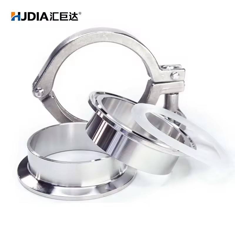 304 Stainless Steel Quick-Fitting Joint Clamp Set with Direct Chuck and Lengthened End Fixing Buckle for Stainless Steel Pipes