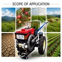 Walking Tractor 22HP for Paddy Field Two Wheel Diesel Hand Tractor Wet Land Cultivation