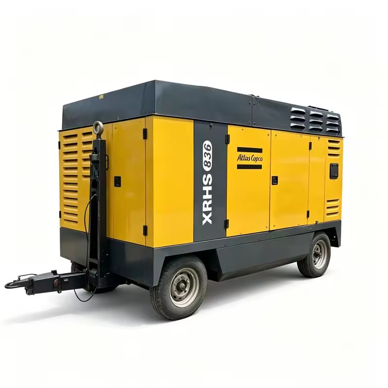 Used Atlas XRHS836 836CFM 224kw 20bar Diesel Portable Lubricated Air Cooled Screw Air Compressor with PLC & Pump for Sale