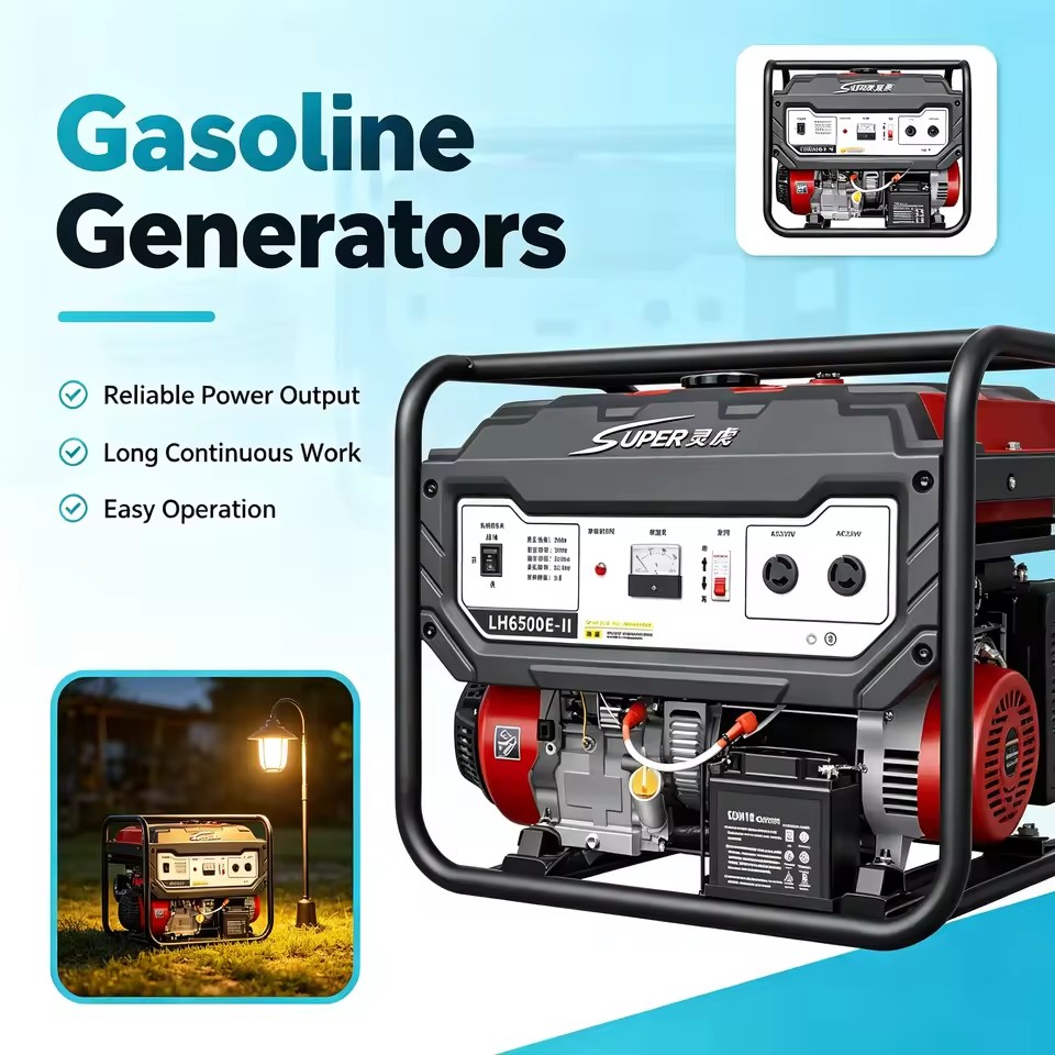 5KW 230V Small Gasoline Generator Electric Start Lightweight Power Unit for Household Reserve RV Campsite Field Working