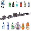 Automatic Shampoo Shower Gel Liquid Soap Filling Capping Labeling Machine Line High Accuracy Cosmetic Lotion Packaging Equipment
