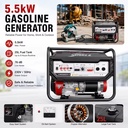 5KW 230V/400V Single Three Phase Equal Power Gasoline Generator for Home Backup Outdoor Construction Site Emergency Power Supply