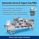 Ayran Cup Filling Machine Yogurt Cup Filling Machine 95mm Automatic Dairy Cup Filler
