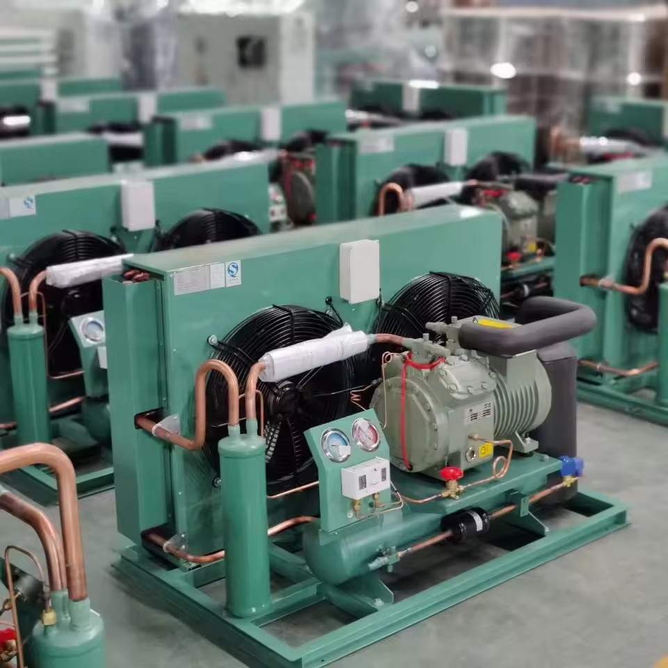 Made Energy Saving Eco-Friendly H-Type Condenser Unit 5P 6P 8P 10P for Blast Freezer Room,cold Storage Freezer Unit