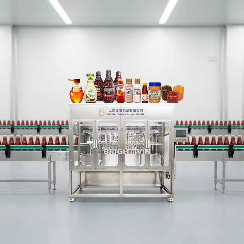 Automatic Honey Filling Machine | High Viscosity Glass Bottle Equipment for Honey Jam Shampoo Chemical | Servo Motor Driven