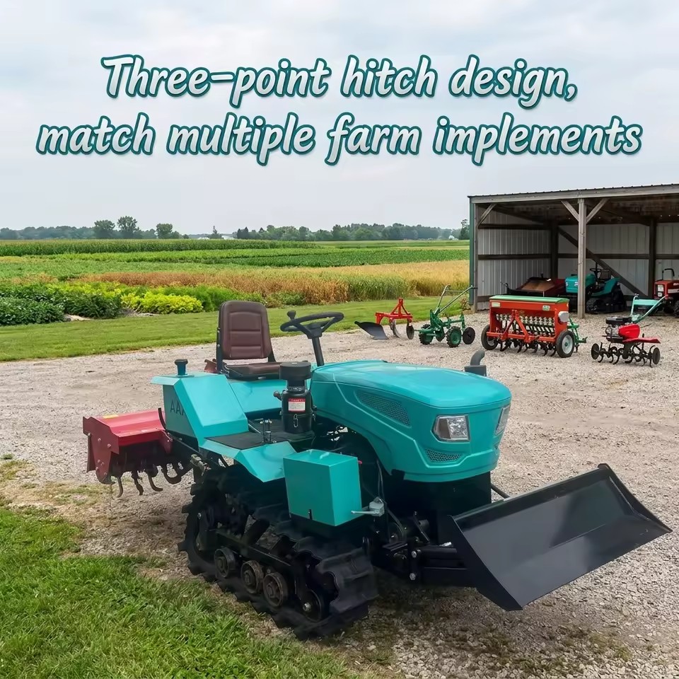 High Efficiency 40HP Water Dry Dual Use Crawler Farm Tractor Large Radiator Cooling System for Paddy Terrace Cultivation