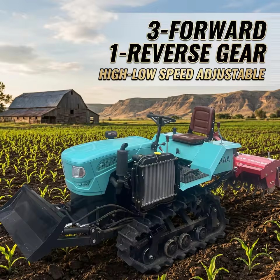 Stable Performance 40HP Crawler Tractor Anti slip Rubber Tracks Dual for Paddy Field Dry Land Hilly Terrace Agriculture