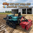 Durable 40HP Water Dry Dual Use Agricultural Crawler Tractor HUAYUAN LAIDONG Engine for Muddy Paddy Hilly Terrace Work