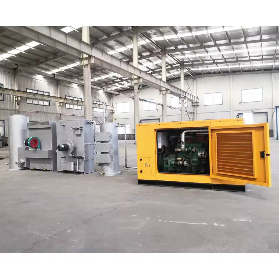 Agricultural Waste Pyrolysis Machine Gasifier Engine Power Plant Energy Saving Biomass Syngas Generator Carbonization