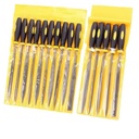 High Hardness Bearing Steel Metal File Set 3 4 5 mm Assorted Grinding Tools Two Color Plastic Handles Carpentry Woodworking Use