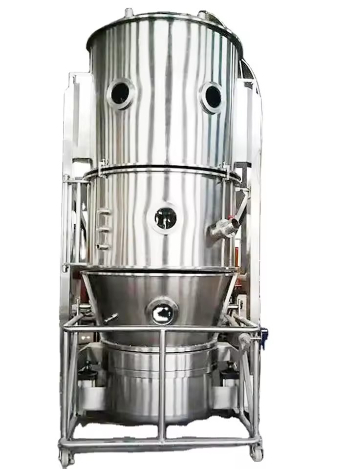 Food Grade Wet Fluid Bed Dryer Granulator Machine 220V SUS304/SUS316 Material High Safety Energy Saving Drying Equipment