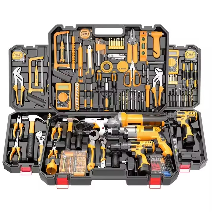 Hardware Electrical Power Combo Kit Cordless Herramientas Drill Machine Set Other Hand Wrench Tool Box Set Tools Kit Tool Sets