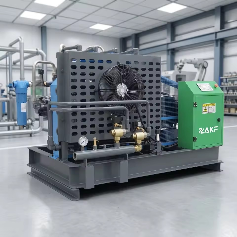 ZAKF 22KW High Pressure Air Booster Compressor 40 Bar 6m³/min Industrial Booster for PET Plastic Blowing Molding