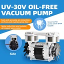 UV-30V Oilless Vacuum Pump 220V with Clean Exhaust No Oil Mist for Semiconductor and Electronics Packaging Applications