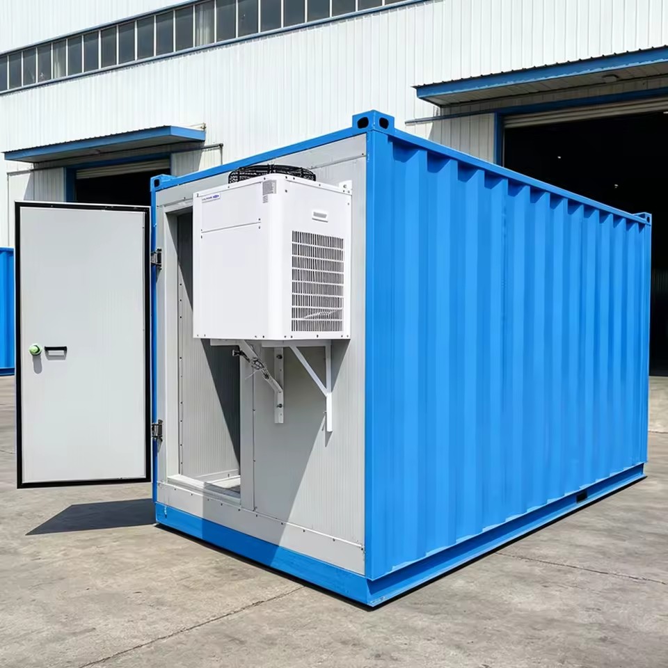 Containerized Cold Room Freezer Storage PU Insulated Sandwich Panel Refrigerated Container Copeland Unit Energy Saving OEM