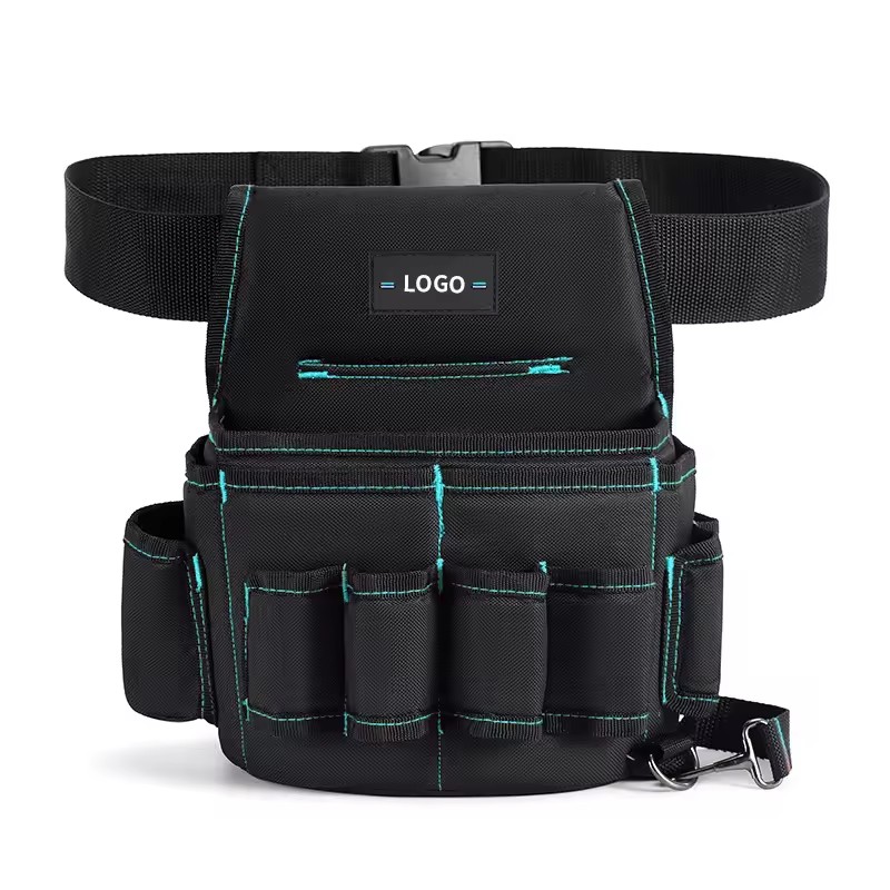 Work Belt Tool Bag Pouch Heavy Duty Adjustable 600D Polyester Electrician Tool Bag Tool Waist Bag