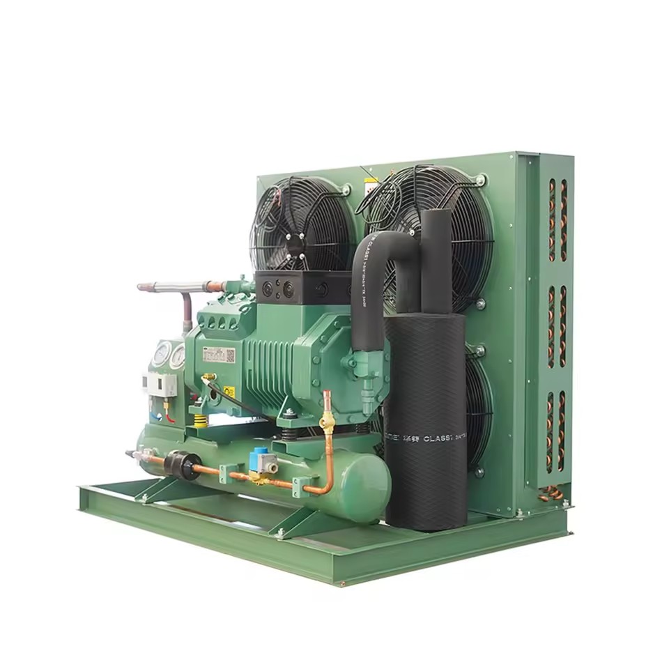 380V Energy-Saving Condensing Unit Semi-Enclosed Design with R404A Automatic Motor for Custom Cold Storage New Condition