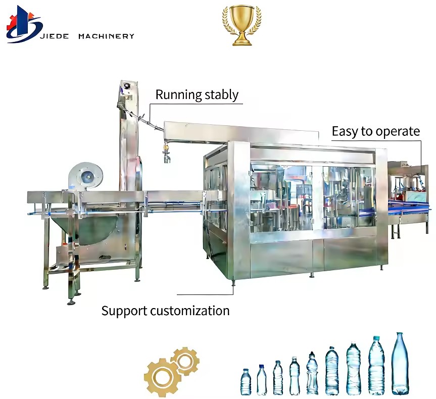 Bottled Water Production Line 3 in 1 Filling Machine Washing Rinsing Filling Capping Equipment Customized CE Factory