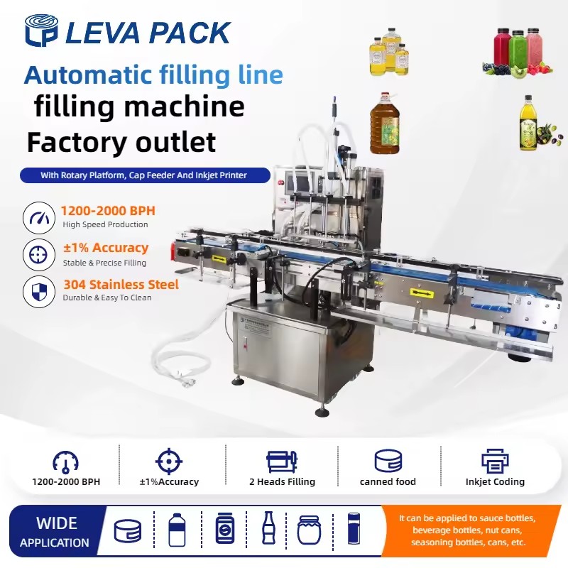 Automatic Electric 220V Olive Oil Can Four-head Magnetic Pump Filling Machine for Beverage with Motor