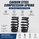 Heavy Load Carbon Steel Coil Spring High Elasticity Wear Resistant Industrial Compression Spring OEM Drum Seat Buffer Spring