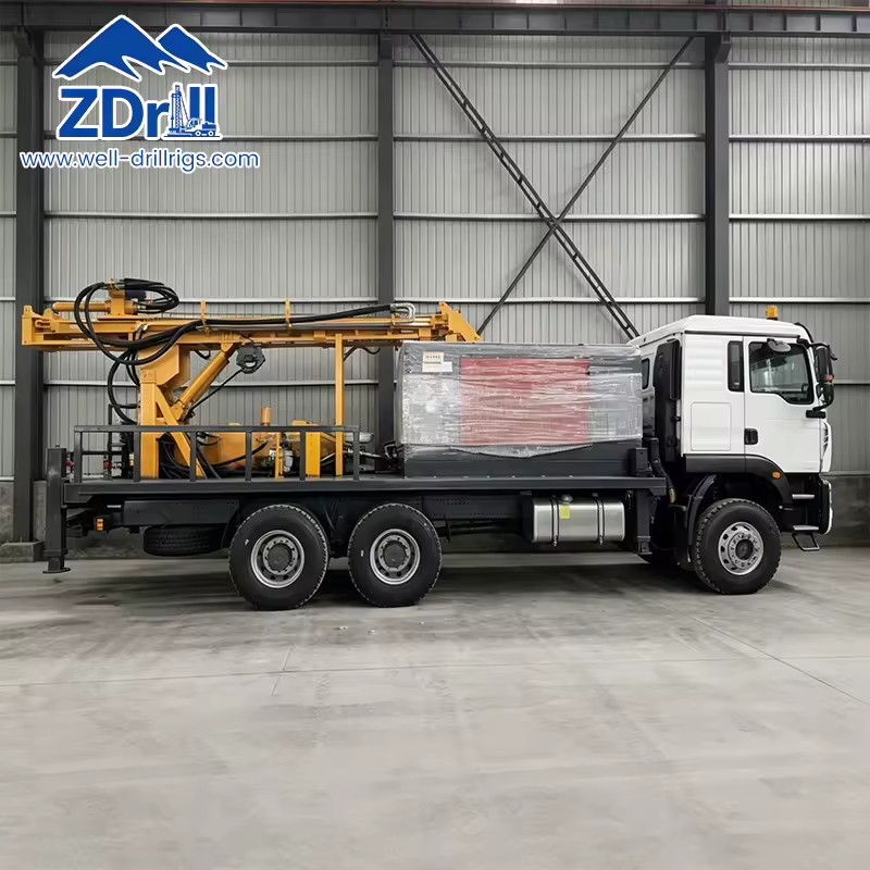 ZDT500 Truck Mounted Water Well Drilling Rig 500m Full Hydraulic Pneumatic Hard Rock Borehole Drilling Machine