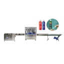 Electric Automatic Rotary Disc BOV Aerosol Filling Production Line 250ml Olive Oil Body Snow Spray Toilet Cleaner 1 Year New