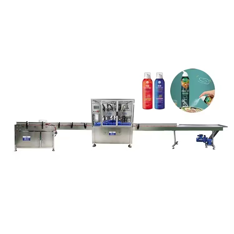Electric Automatic Rotary Disc BOV Aerosol Filling Production Line Plastic Wood High Safety 99.5% Accuracy