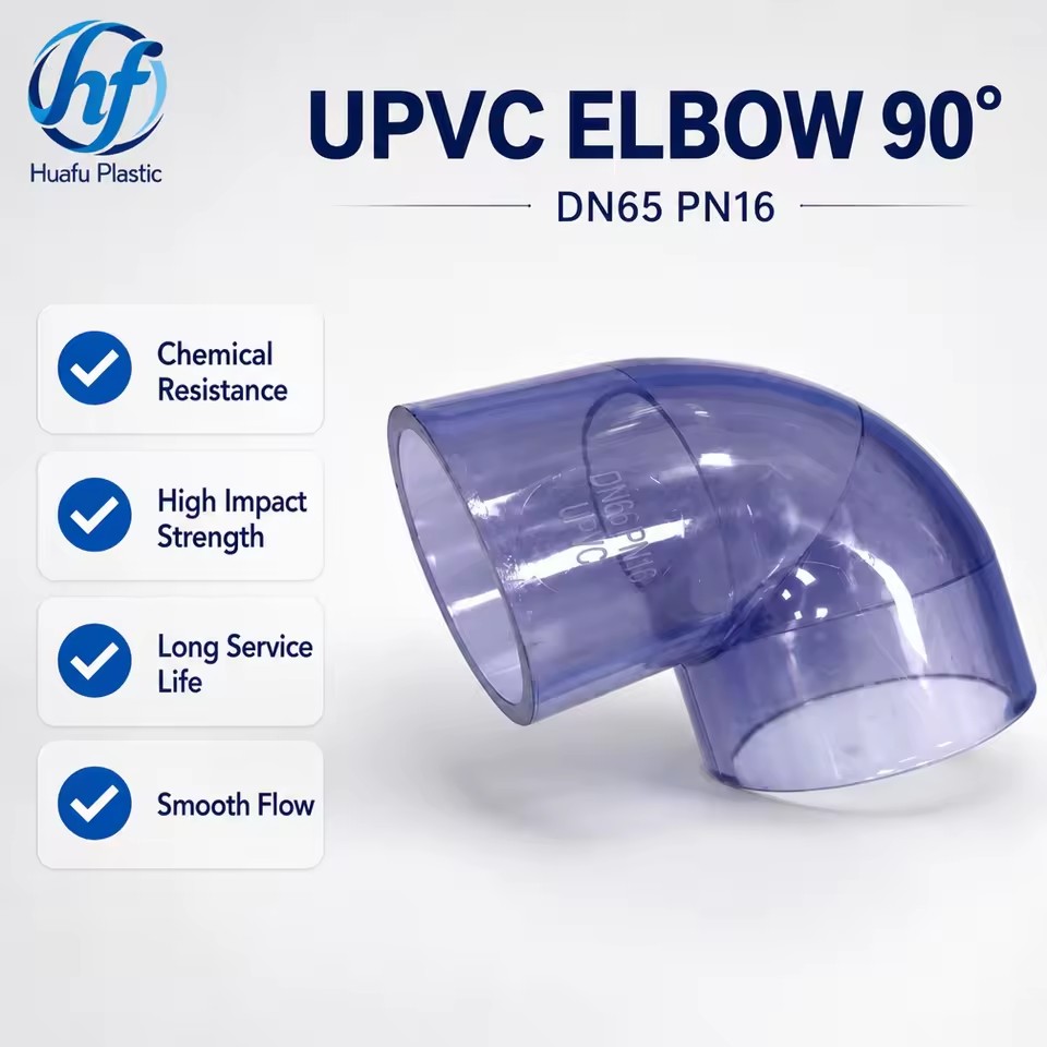 Transparent UPVC Rigid Pipe, Anti-Corrosion Plastic Straight Pipe for Chemical Laboratory & Water Treatment Pipeline