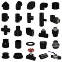 REHOME Various PE100 Plastic HDPE Pipe Fittings 20mm Polyethylene Socket Fusion Equal Tee 3 Way Elbow Smooth High Pressure