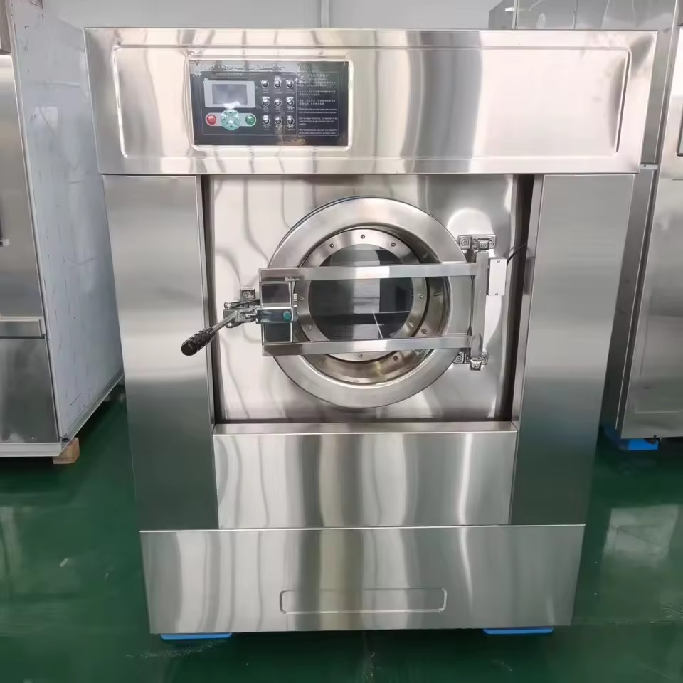 Factory Supply Heavy Duty Stainless Steel Fully Automatic Industrial Washer Dryer Combo 30KGS Self-Cleaning for Commercial Use