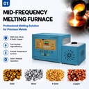 Safe Melting Furnace Mini Gold Smelter Portable Induction Electric Overheat Protection Digital Control Iron Energy Casting