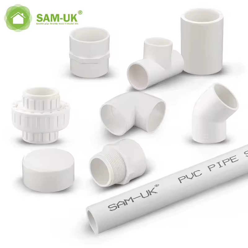 Sam- 1/2 Names Rubber Pvc Elbo Cross Joint Diy Materials Galvanized Elbow Upvc Pvc Pipes and Fittings for Plumbing Plastic
