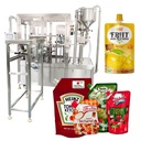 CE 4-head Automatic 30-2000ml Spout Pouch Rotary Liquid Jelly Honey Juice Energy Drink Tomato Sauce Filling and Capping Machine