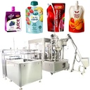 CE 8-head Spout Pouch Filling and Capping Machine Suitable for Shampoo,Juice, Beverage,Sauce, Cooking Oil and Other Liquids