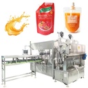 High Speed 10-Nozzle Automatic Liquid & Paste 50-2000ml Spout Pouch Rotary Filling and Capping Machine for Juice Beverage