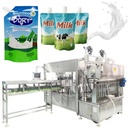 Automatic 10 Nozzle Detergent Fruit Juice Sauce Milk Paste Liquid Spout Pouch Filling and Capping Machine with PLC Control