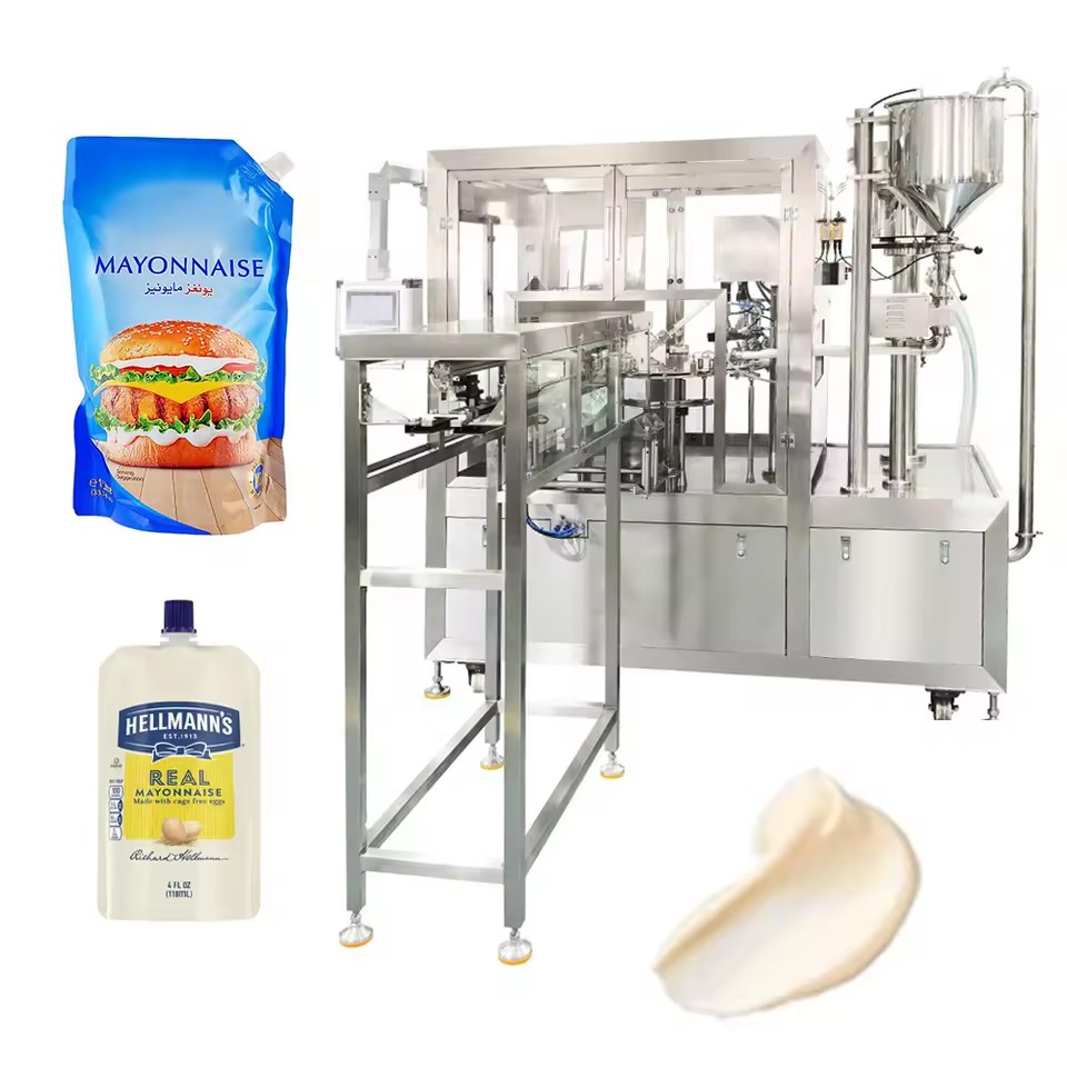 4 Nozzles Automatic Liquid Paste Spout Pouch Capping Machine for Beverage Shampoo Tomato Sauce Juice Detergent Cream High