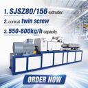 Conical Twin Screw Extruder SJSZ80/156 Machine for Multi-layer Plastic Co-extrusion Compound Production Line Customize Available