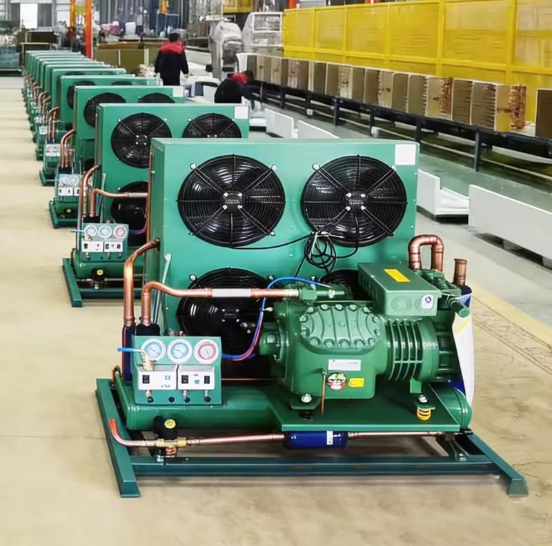 Factory Wholesale Cold Room Cooling Compressor Condenser Semi-Hermetic Air-cooled Condenser Scroll Condensing Unit