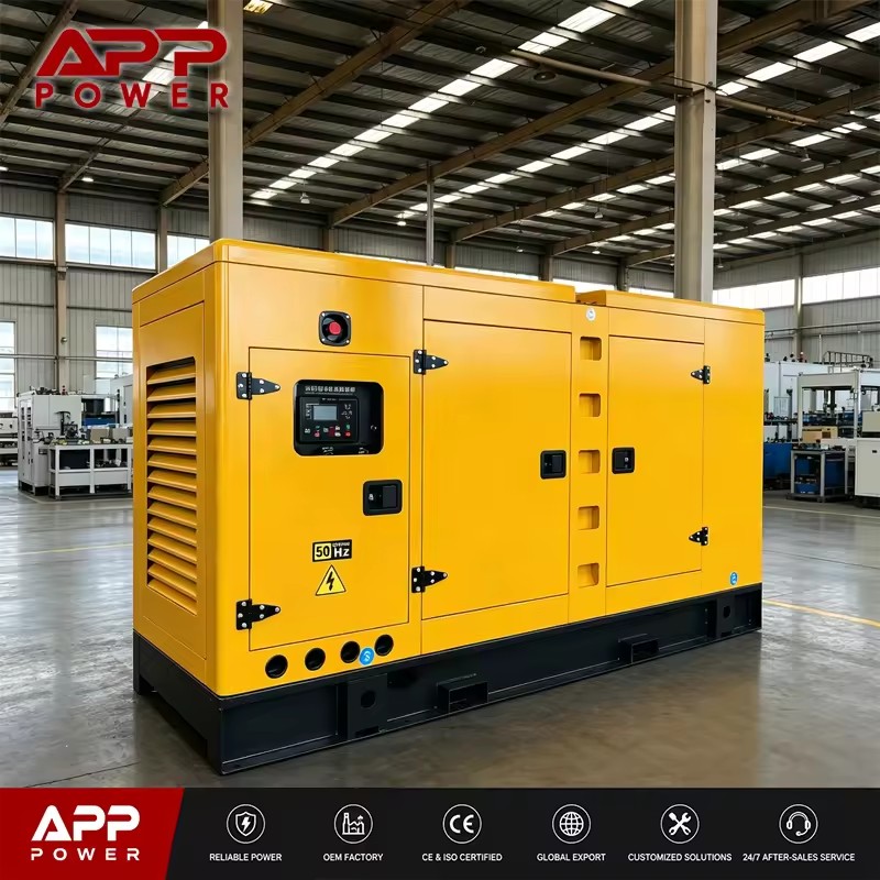 Weatherproof Silent Diesel Generator 70dB at 7m Water Cooled Anti-Corrosion Canopy for Outdoor Construction Sites