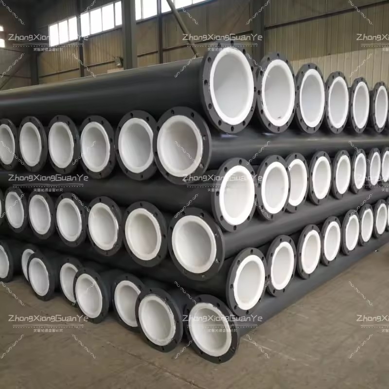 Steel Base Lined Plastic Composite Pipe Anti Alkali Lined PE Pipe for Chemical Corrosive Medium