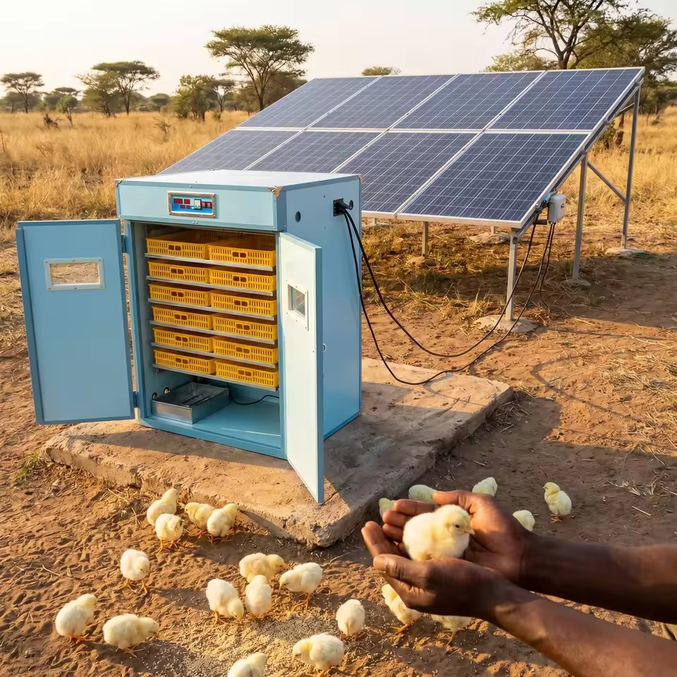 Intelligent Poultry New Material Chicken Farms Fully Automatic Solar 1056 Energy Egg Incubator Hatching Eggs Solar Powered