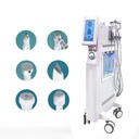 6-in-1 Hydra Dermabrasion Facial Machine - Professional Deep Pore Cleansing Hydrating Equipment with 3 Solution Bottles