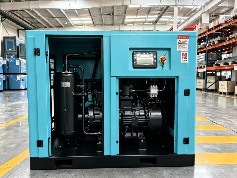 High Efficiency Single Stage Screw Air Compressor for Metal Fabrication