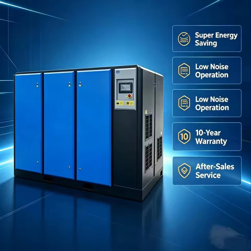 Hardbo Two-stage PM VFD Screw Air Compressor with Long Service Life Rotors